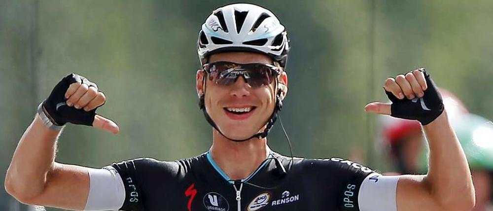 Schaut her, ich war's. Tony Martin gewinnt die neunte Etappe nach mutigem Ausreißversuch.