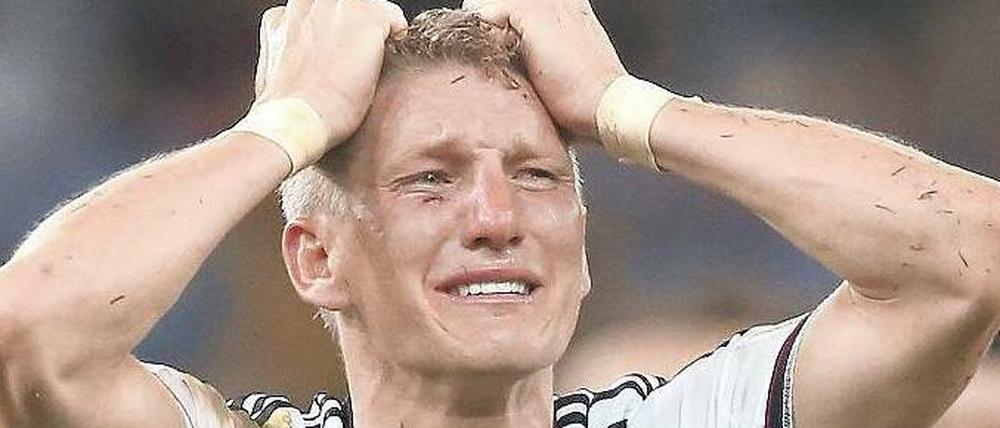 Erst überragend, dann überwältigt: Bastian Schweinsteiger nach dem WM-Sieg in Rio