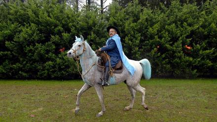 Dieser Argentinier hat sich als Gaucho verkleidet.