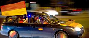 Natürlich auf dem Ku'damm: der traditionelle Autokorso.