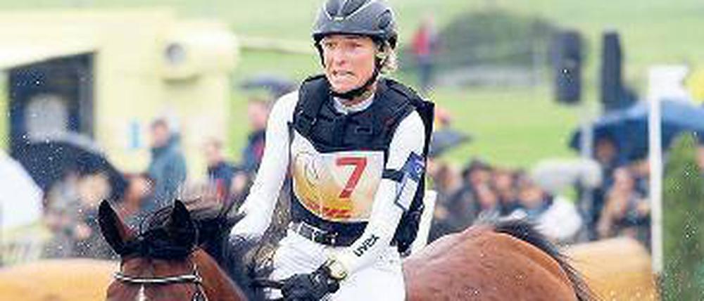 Sicherheitssystem am Oxer. Ingrid Klimke wird auch in Aachen starten. 