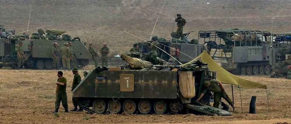 Israelische Bodentruppen im Gaza-Streifen.