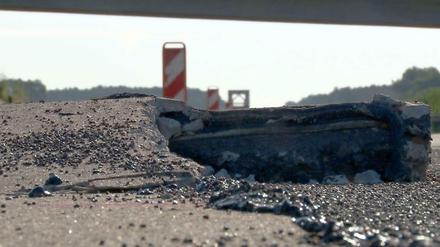 Hitzschäden auf der A2.