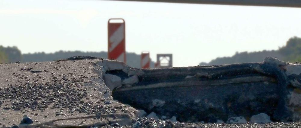 Hitzschäden auf der A2.