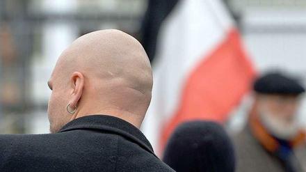 Teilnehmer eines Aufmarsches des Neonazi-Netzwerks "Freies Netz Süd" in 2013 in Bayern.