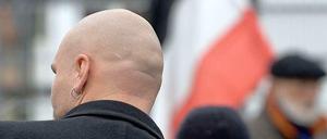 Teilnehmer eines Aufmarsches des Neonazi-Netzwerks "Freies Netz Süd" in 2013 in Bayern. 