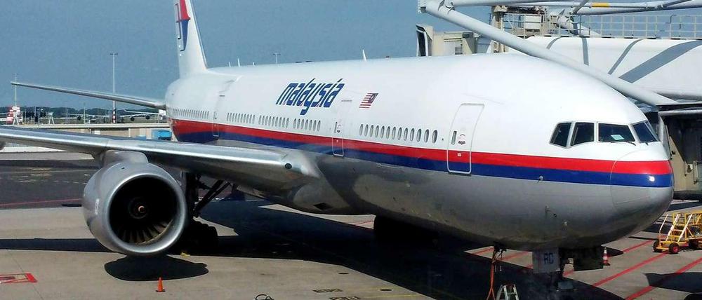 Der Unglücksflug MH17 von Malaysia Airlines vor dem Start am Flughafen Amsterdam-Schiphol.