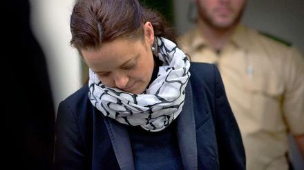 Die Angeklagte Beate Zschäpe beim NSU-Prozess in München.