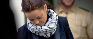 Die Angeklagte Beate Zschäpe beim NSU-Prozess in München.