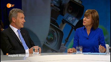 Ex-Bundespräsident Christian Wulff erklärt sich bei Maybrit Illner im ZDF.