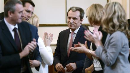 Aus für Premier Plamen Orescharski, hier bei seinem Rücktritt am Donnerstag