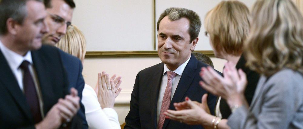 Aus für Premier Plamen Orescharski, hier bei seinem Rücktritt am Donnerstag