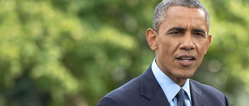 US-Präsident Barack Obama bei seiner Rede am Dienstag zur Verschärfung der Sanktionen gegen Russland.