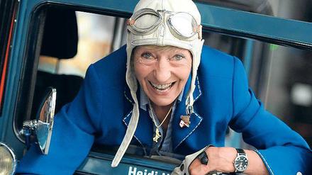 Hier geht's lang. Heidi Hetzer will zwei Jahre lang unterwegs sein.