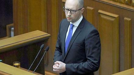 Regierungschef Jazenjuk.