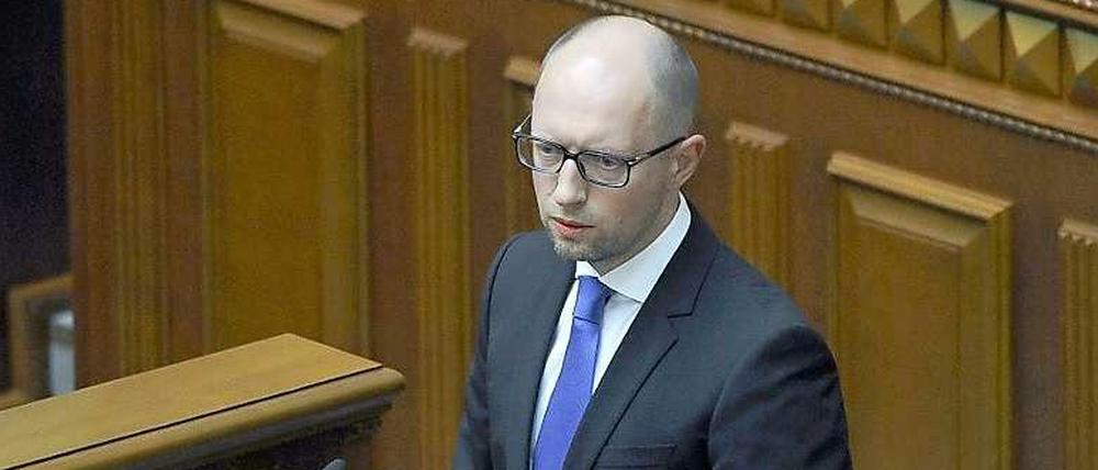 Regierungschef Jazenjuk.