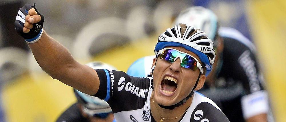 Letzter Schrei. Marcel Kittel gewann die Schlussetappe der 101. Tour de France.
