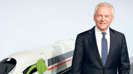Zufrieden. Bahn-Chef Rüdiger Grube bei der Vorstellung der Zwischenbilanz.
