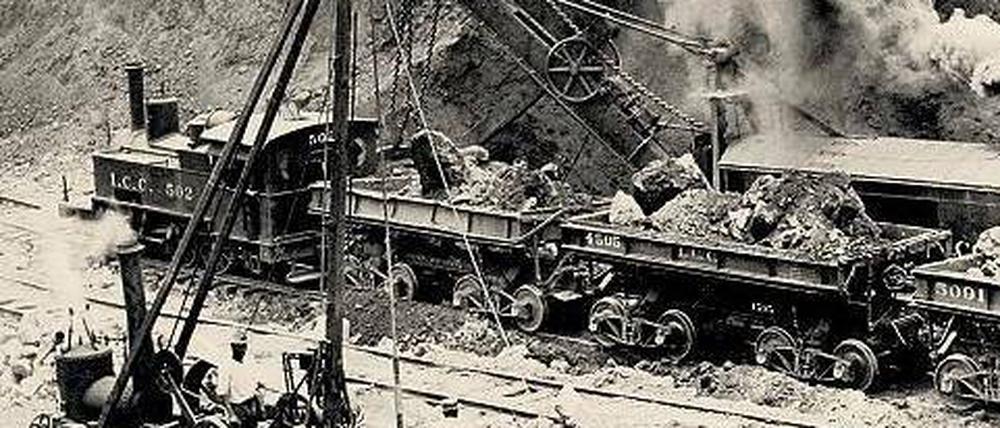 Kanalarbeiten im Jahr 1910.
