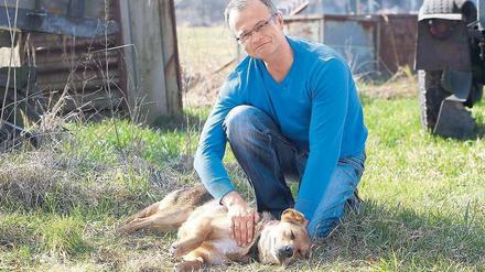 Michael Schierack mit Hund Arthos.