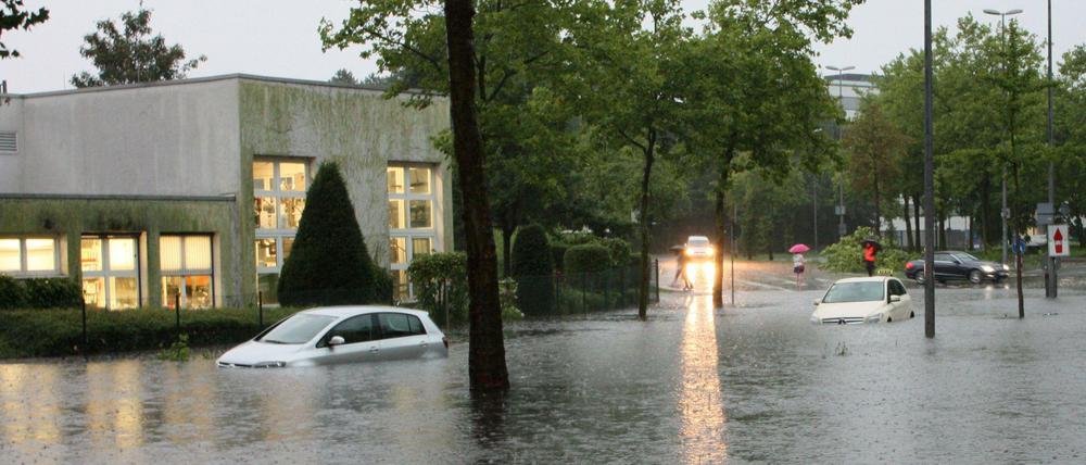 Heftige Regenfälle gingen über Münster nieder