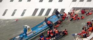 Dramatische Szenen bei der Rettung.