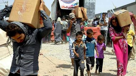 Im Irak fliehen immer mehr Menschen vom Terror der IS. Zum Beispiel ins Flüchtlingscamp Khazir nahe Erbil. 