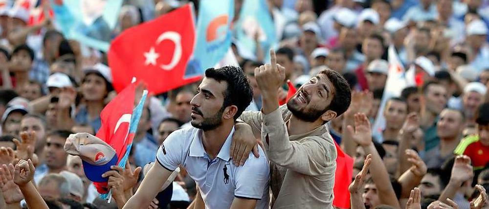 In der Mehrheit: Anhänger von Ministerpräsident Recep Tayyip Erdogan.
