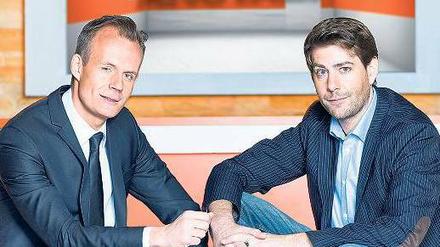 Weggedrückt. Max Uthoff (links) und Claus von Wagner von der „Anstalt“.