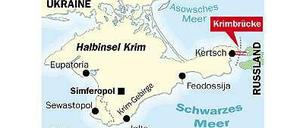 Die Krimbrücke soll Russland und die Halbinsel verbinden.
