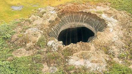 Das Loch in Sibirien. Seine Herkunft ist rätselhaft.