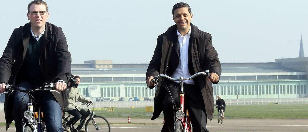 Wer sind diese Politiker? Weniger als die Hälfte der Berliner kennt den CDU-Fraktionsvorsitzenden Graf (l.) und den SPD-Fraktionschef Saleh. 