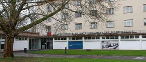 Das Flüchtlingsheim in Marienfelde.