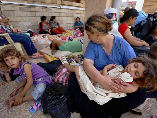 Irakische Christen, die nach Erbil geflohen sind.