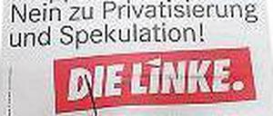 „Wo genau hängt das Plakat denn?“ Die Linke ist überrascht von ihrer Kampagne.