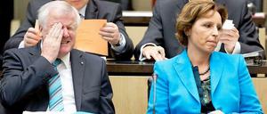 Es reicht ihm langsam. Horst Seehofer und Christine Haderthauer.