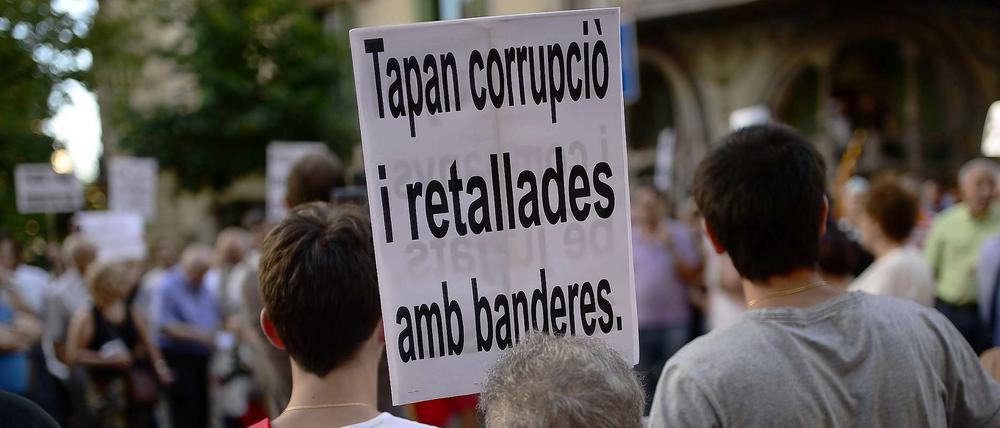 Proteste gegen korrupte Politiker in Spanien.
