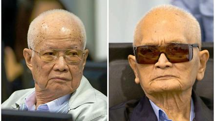 Nuon Chea (rechts) und Khieu Samphan.