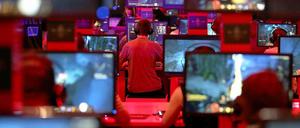 Auf der Gamescom in Köln treffen sich jedes Jahr Hersteller und Fans von Computerspielen.