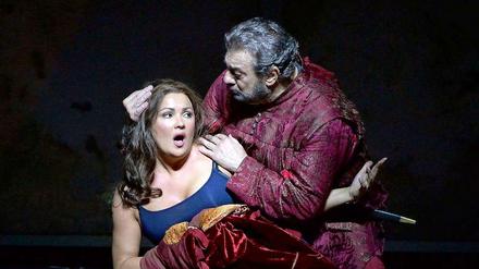 Anna Netrebko und Placido Domingo bei den Salzburger Festspielen.