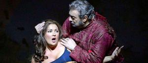 Anna Netrebko und Placido Domingo bei den Salzburger Festspielen.