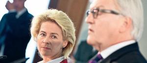 Meinungsaustausch. Die Verteidigungsministerin und der Außenminister haben sich beim Thema Irak schrittweise angenähert.