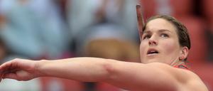 Weite im Blick. Linda Stahl führte vier Durchgänge lang das Feld an, musste sich aber am Ende mit Bronze begnügen.