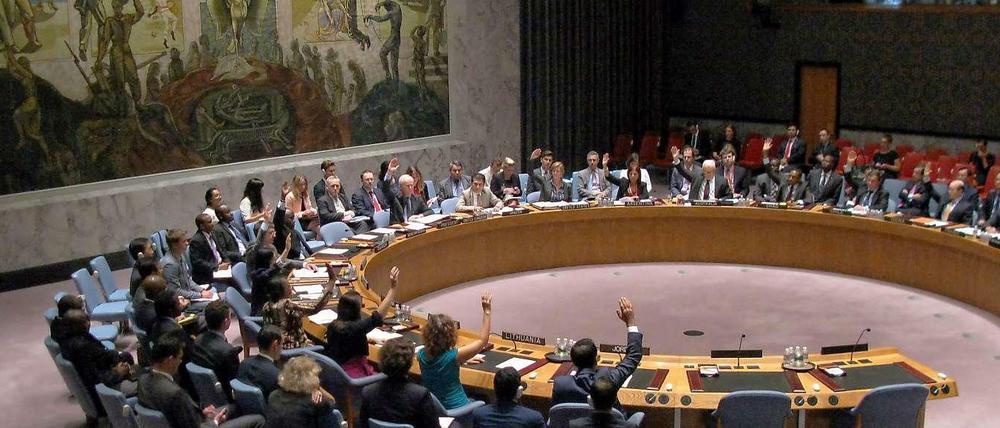 Abstimmung in New York: Der UN-Sicherheitsrat einigt sich auf die Resolution gegen die islamistischen Terroristen.