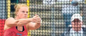 Rocken im Ring. Betty Heidler gilt in Zürich als eine der aussichtsreichsten Medaillenkandidatinnen.