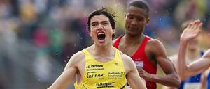 Neue deutsche Welle. Timo Benitz gehört zur jungen Läufergeneration, die international wieder Anschluss findet. In Ulm gewann er vor zwei Wochen den deutschen Meistertitel über 1500 Meter vor Homiyu Tesfaye (im Bildhintergrund). Tesfaye wiederum hatte in dieser Saison den 34 Jahre alten deutschen Rekord über 1500 Meter von Thomas Wessinghage nur um vier Zehntel verpasst. 