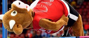 Uuuuuund hopp: Cooly begeistert die Massen bei der Leichtathletik-EM in Zürich.