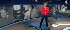 Tagesthemen-Moderatorin Caren Miosga stieg #aufdietische als Würdigung für den verstorbenen Robin Williams. 