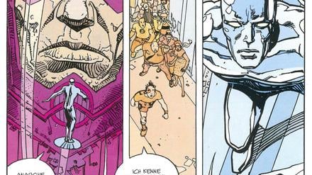 Durch Zeit und Raum: Eine Seite aus "Silver-Surfer - Parabel".