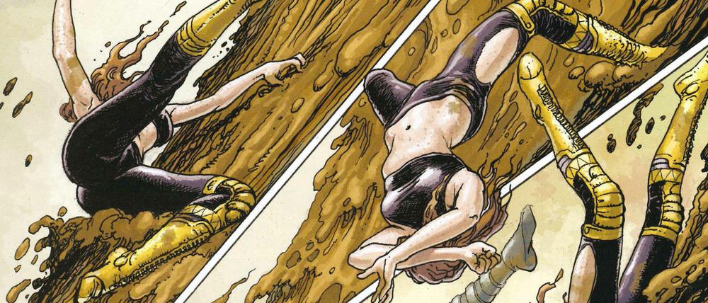 Wie das Storyboard eines nie gedrehten Russ-Meyer-Films: Eine Seite aus "X-Men – Frauen auf der Flucht".